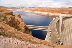 Lake Powell seen from Glen Canyon Dam