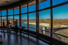 View of Glen Canyon Dam and Lake Powell from Carl Hayden Visitor Center