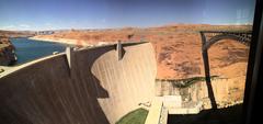 side shot of the Glen Canyon Dam