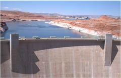 Glen Canyon Dam and Lake Powell scenic view