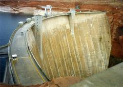 Glen Canyon Dam on the Colorado River in Page, Arizona, circa 1990