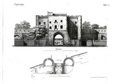 historical document scan of Cölner thorburgen and fortifications