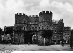 Historic Hahnentor gate at Rudolfplatz in Cologne