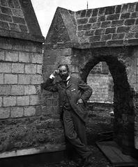 Gustave Ruhl at the summit of Hahnentor in Cologne, 1902