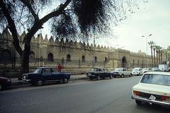 Outer wall of Mosque of Baybars I in Cairo, Egypt