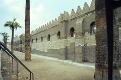 Outer wall of the Mosque of Baybars I in Cairo, Egypt