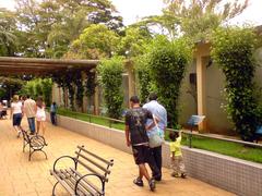 Boulevard with birds at Quinzinho de Barros Zoo, Sorocaba, Brazil