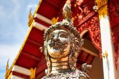 Closeup of a statue at Wiang Kum Kam in Chiang Mai, Thailand