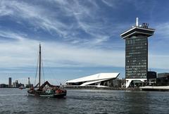 A'DAM Tower and EYE Film Institute in Amsterdam