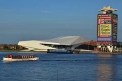 Eye museum with Overhoeks building in full sunshine