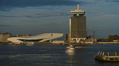 Former Shell Research Tower and Eye Film Museum in Amsterdam