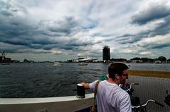 GVB Ferry over IJ with EYE Film Institute in Amsterdam