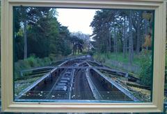 View of the Sceaux line from Montsouris Park in Paris 13