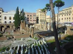 Ancient Roman ruins at Area Sacra di Largo Argentina in Rome