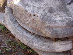 Ancient column in Largo di Torre Argentina, Rome