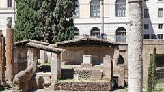 Tempio 'A' or Temple of Giuturna, 3rd century BC, with Church of San Nicola built on Roman temple ruins, 1132