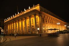 Place du Grand Théâtre in Bordeaux at night