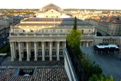 Grand Théâtre viewed from the terrace of the Grand Hôtel in Bordeaux, France