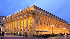 Grand Théâtre at night in Bordeaux, France