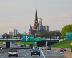 panoramic view of Detroit cityscape