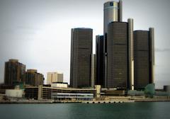 Panoramic view of Detroit skyline