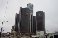 The Renaissance Center in Detroit, Michigan