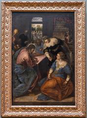 Painting of Christ in the House of Martha and Mary by Tintoretto