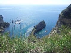 Panoramic view of Naples with Mount Vesuvius in the background