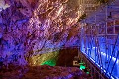 Inside the grotte du lazaret in Nice