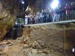 People visiting Lazaret Cave in Nice during European Heritage Days 2011