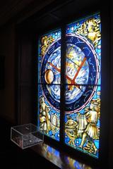 Stained glass window in Laikrodžių Museum, Klaipėda