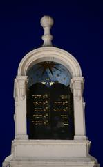 Ten Commandments in Hebrew on the roof of the Great Synagogue in Plzeň