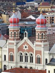 Velká synagoga v Plzni viewed from the tower of St. Bartholomew's Church