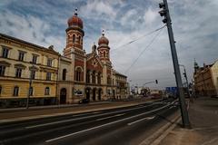 View of Velká Synagoga in Plzeň