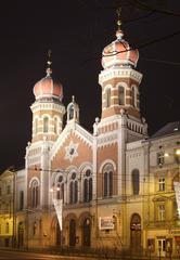 Great Synagogue in Plzeň by night