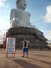 Big Buddha statue in Hong Kong on a sunny day