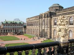 View of Dresden Zwinger Courtyard towards Semper Gallery