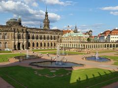 Zwinger palace courtyard in Dresden, Saxony