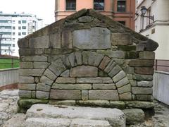 Medieval fountain of Foncalada in Oviedo