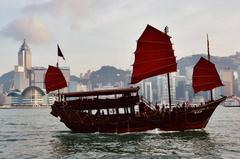 Aqua Luna Ship at Victoria Harbour, Hong Kong