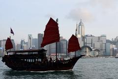 Aqua Luna Ship at Victoria Harbour, Hong Kong