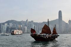 Aqua Luna Ship at Victoria Harbour, Hong Kong