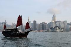 Aqua Luna Ship at Victoria Harbour, Hong Kong