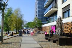 redeveloped harbor in HafenCity Hamburg