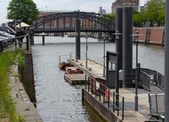 Binnenhafen harbor with boats and buildings along the waterfront