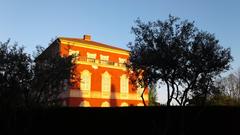 Sunset over Palais Gubernatis, home of Matisse Museum, Cimiez, Nice