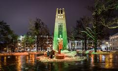 Vincas Kudirka Square in Vilnius during December