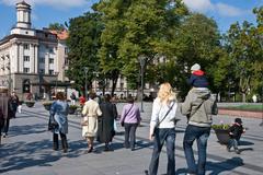 Sunday afternoon in Vilnius, Lithuania