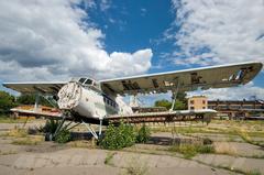 Antonov An-2P airplane at inactive Poltava-Suprunovka airport