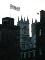 Panoramic view of London with prominent cityscape and architectural landmarks